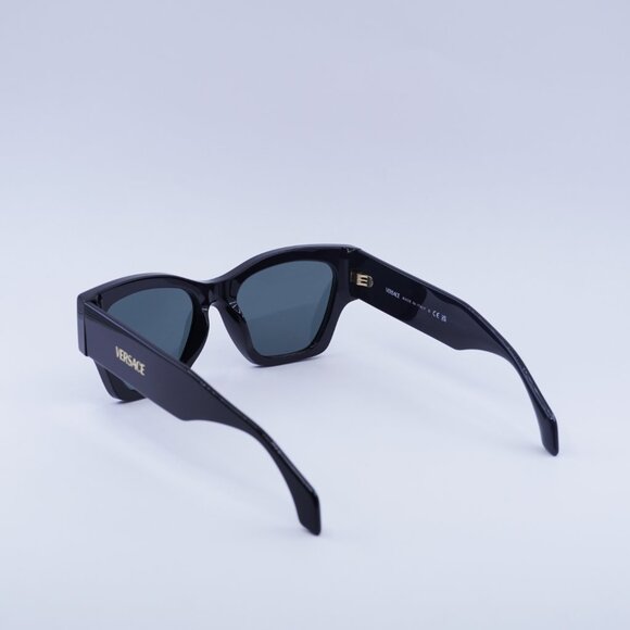Versace VE4492U GB1/87 Sunglasses Black Square Frame, Dark Grey Lenses